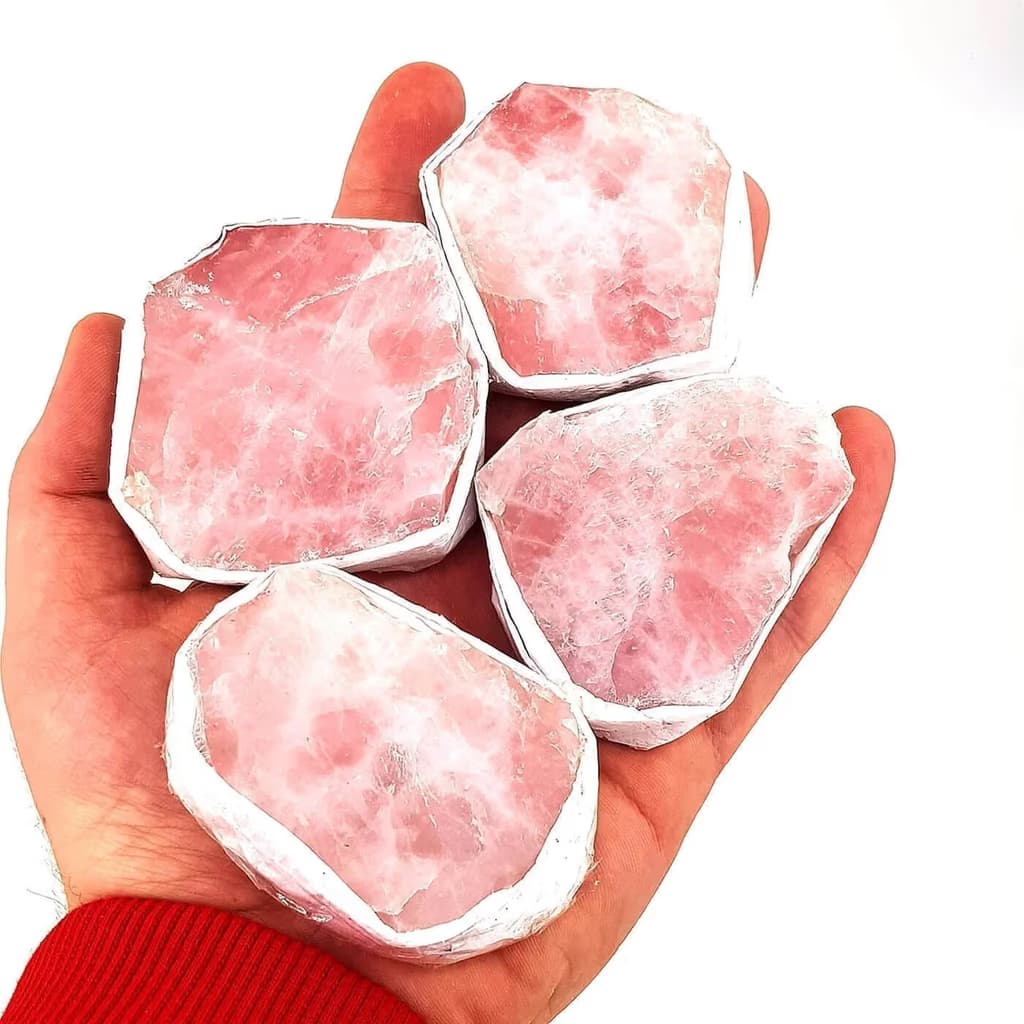Pembe Kuvars Ham Taş Mini - Orijinal Doğal Taş ve Şifa Kristali Görsel 1