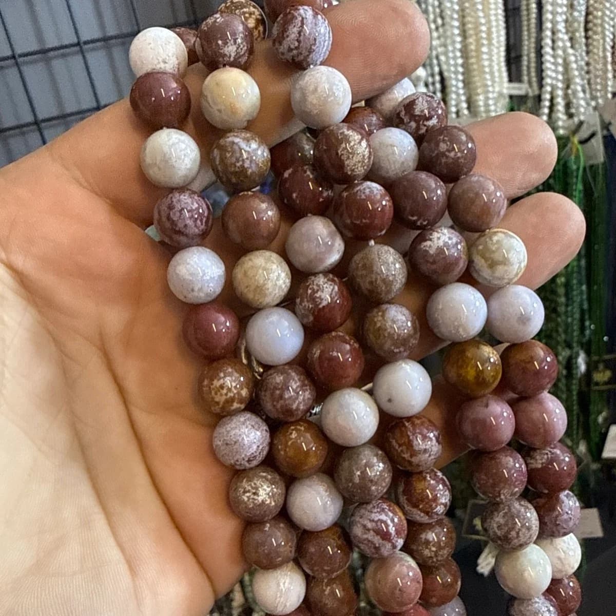 Polikrom Jasper 12 mm - Orijinal Şifalı Kristal - Görsel 1