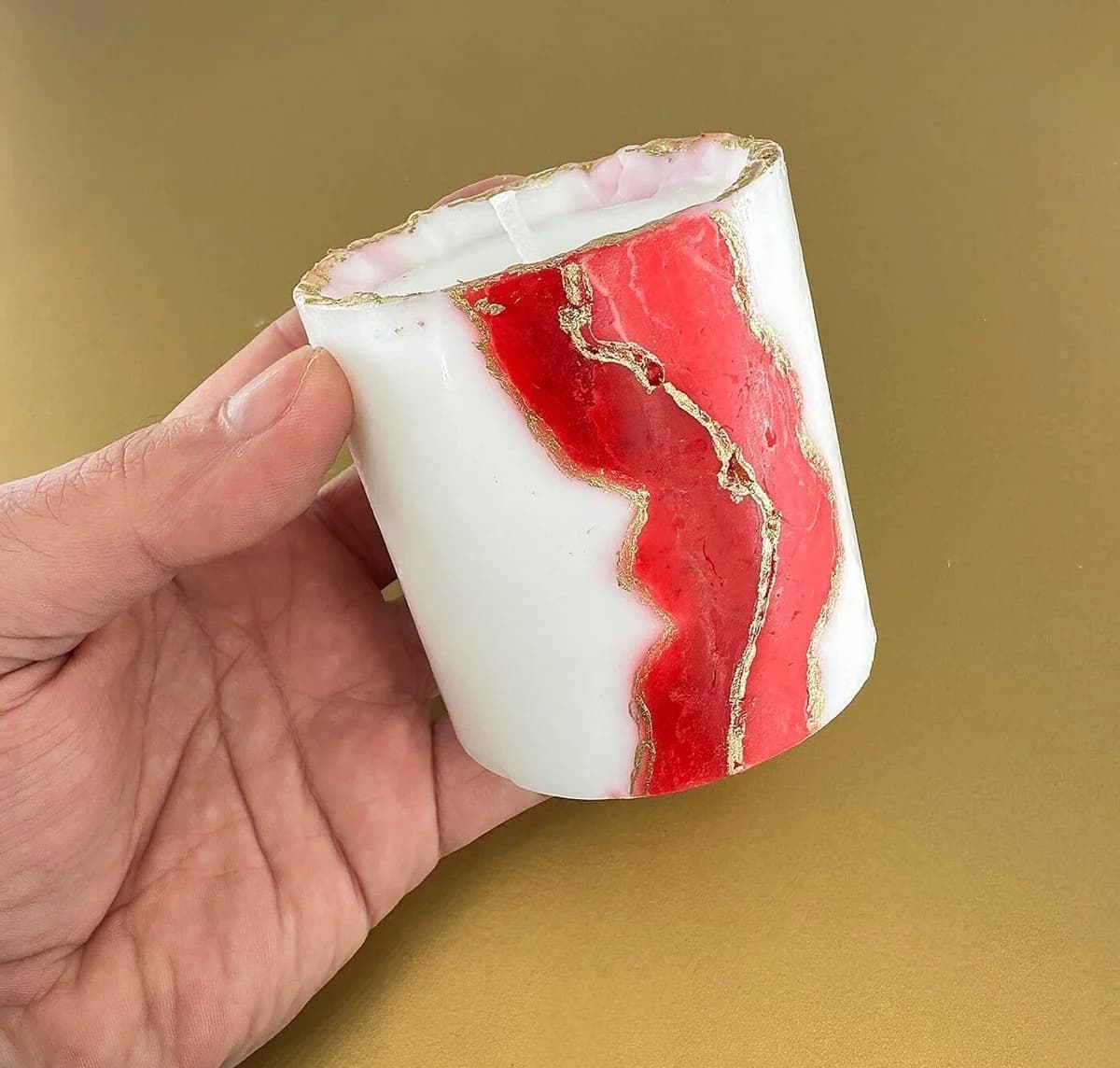 Premium Esanslı Alev Rüzgar Mum Orijinal Kristal Detay Görseli 2