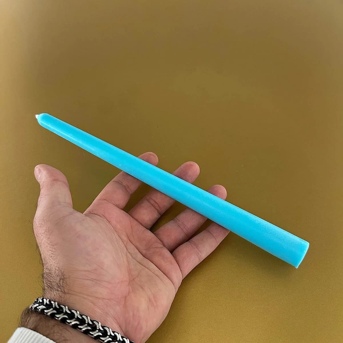 Premium Esanslı Şamdan Mum Yeşil Orijinal Kristal Detay Görseli 2