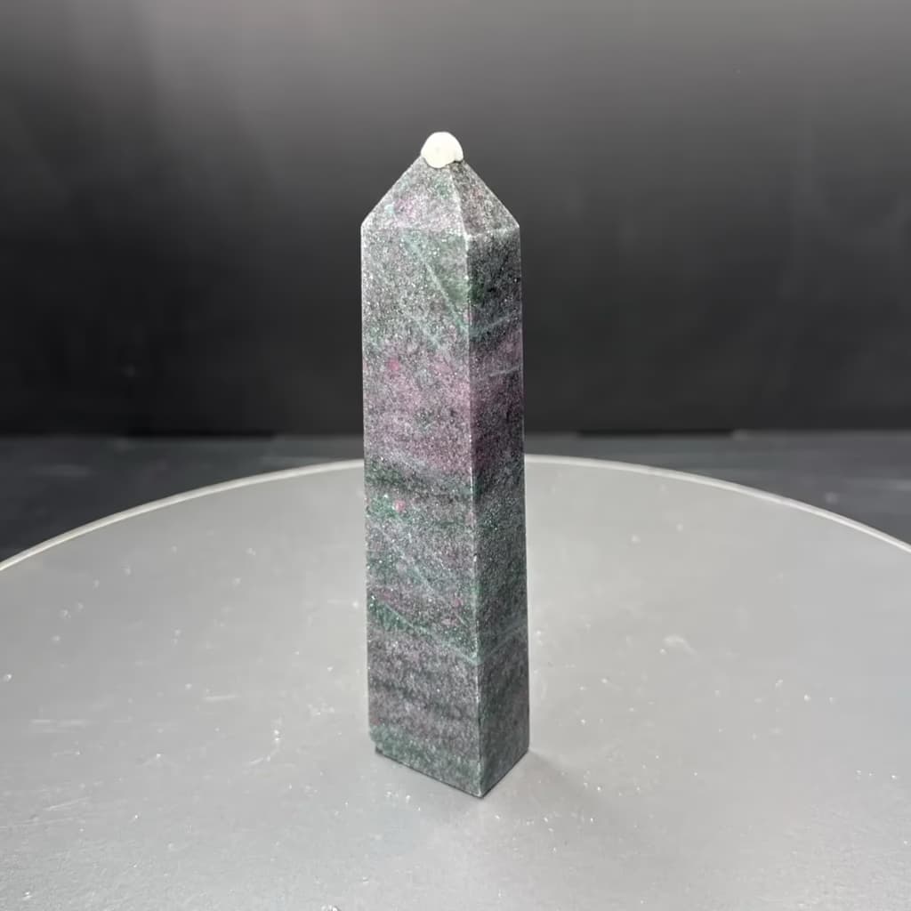 Ruby Kiyanit Obelisk - Orijinal Doğal Taş ve Şifa Kristali Görsel 1