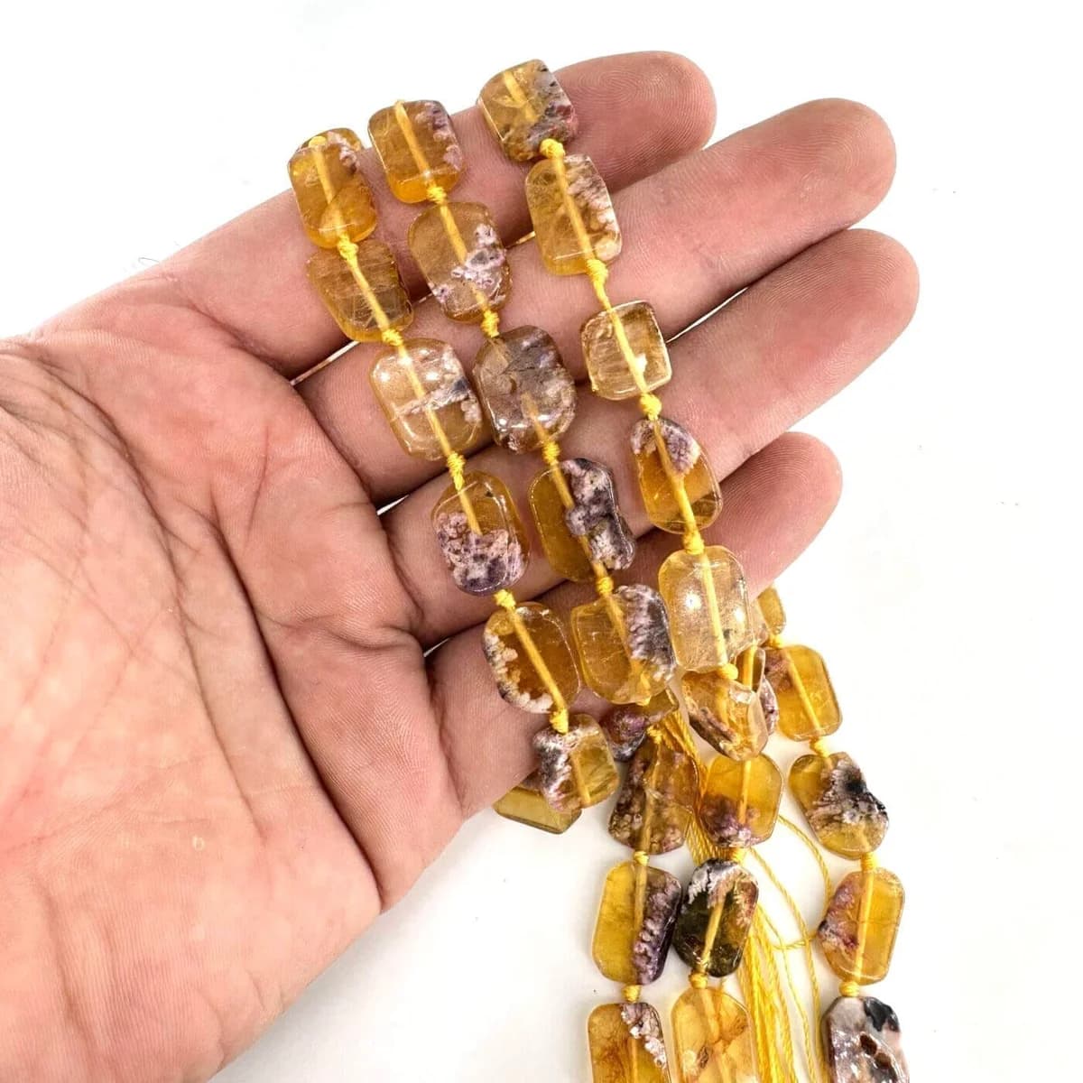 Sarı Florit Dizi 15x12x5mm - Orijinal Şifalı Kristal - Görsel 1