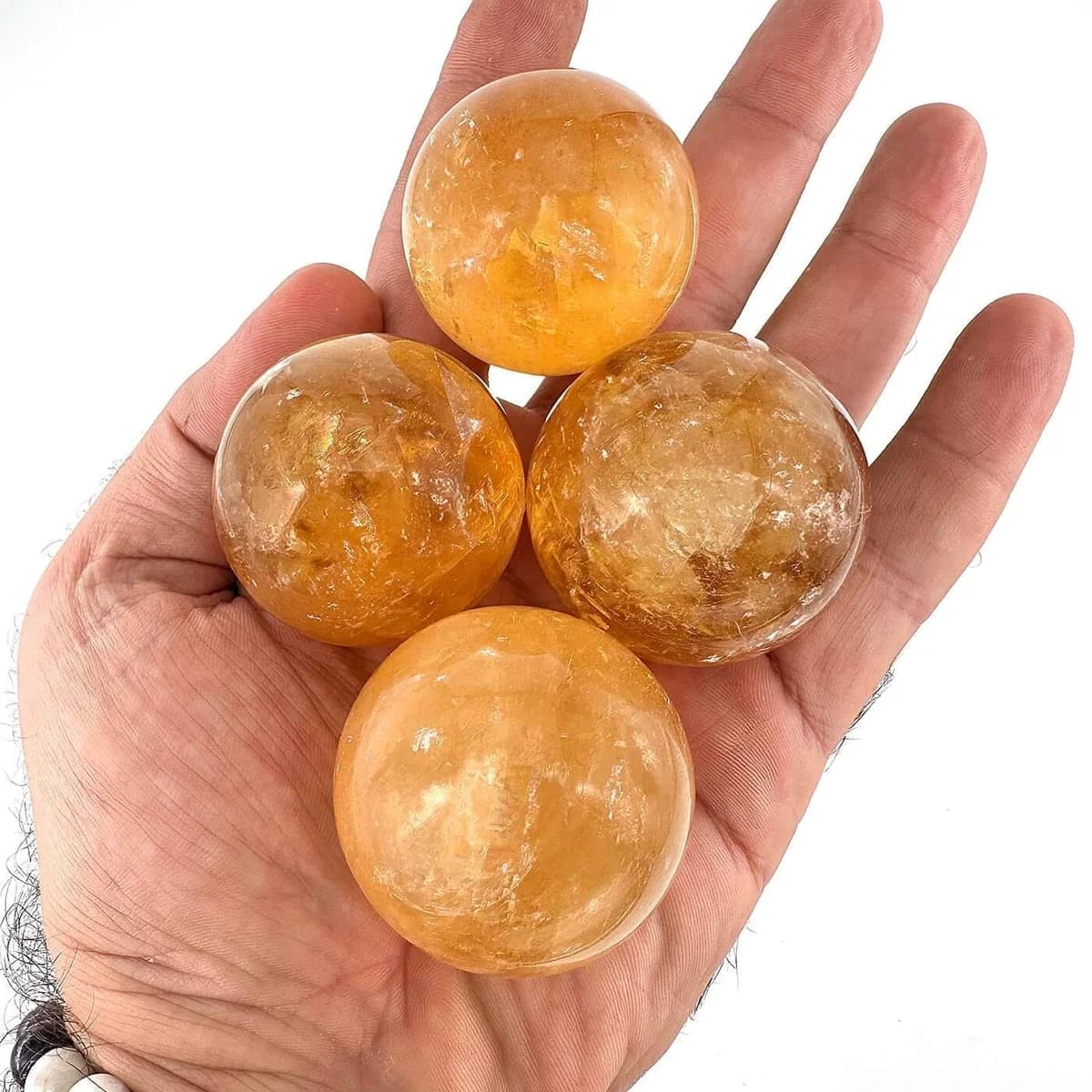Sarı Florit Küre 6A+ - Orijinal Şifalı Kristal - Görsel 1