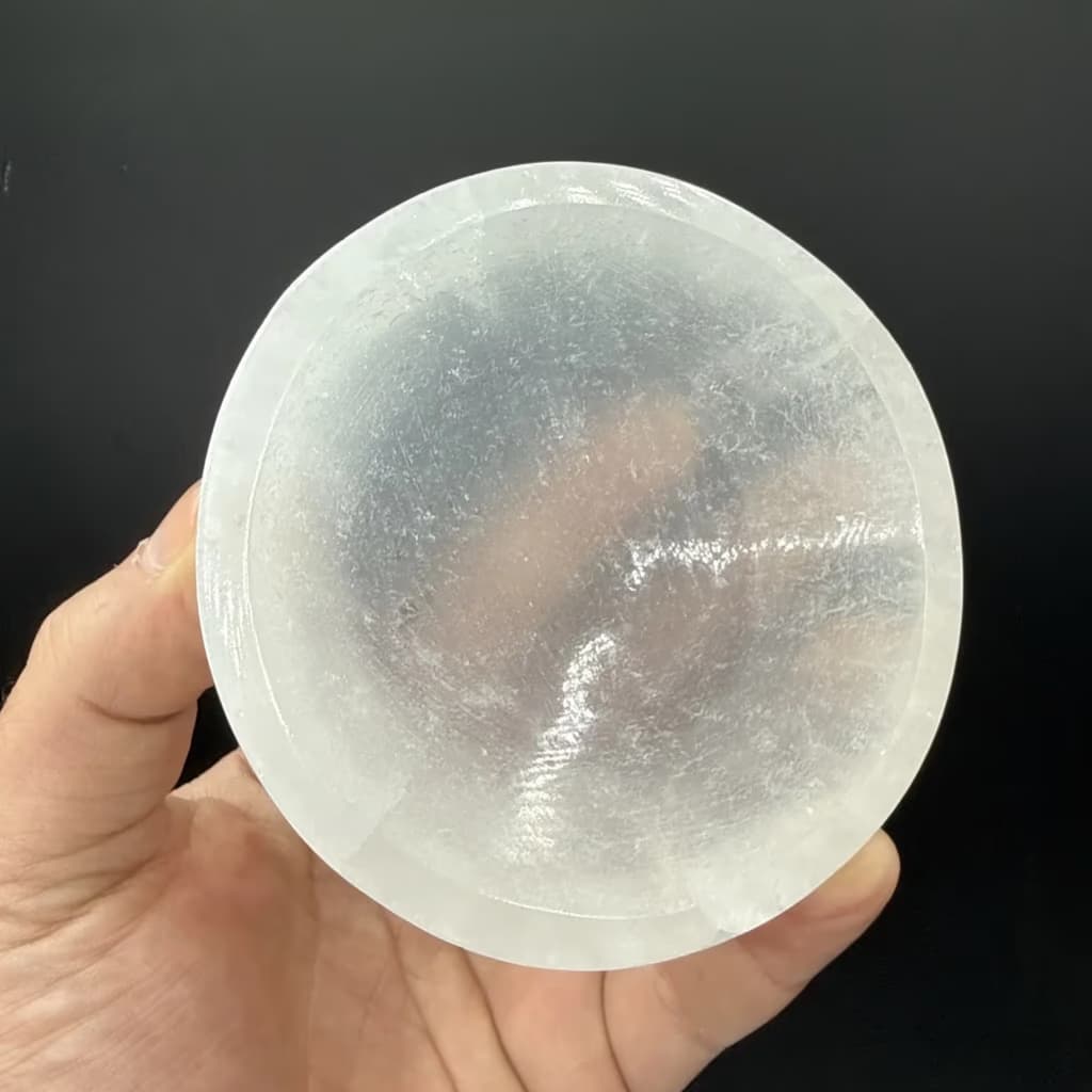 Selenit Kase 10cm - Orijinal Doğal Taş ve Şifa Kristali Görsel 1