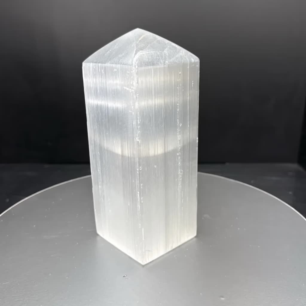 Selenit Lamba 20 cm - Orijinal Doğal Taş ve Şifa Kristali Görsel 1