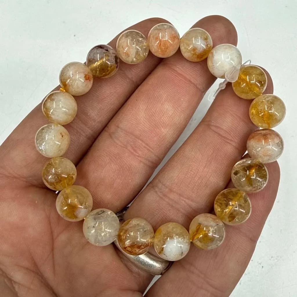 Sitrin Bileklik 10mm - Orijinal Doğal Taş ve Şifa Kristali Görsel 1