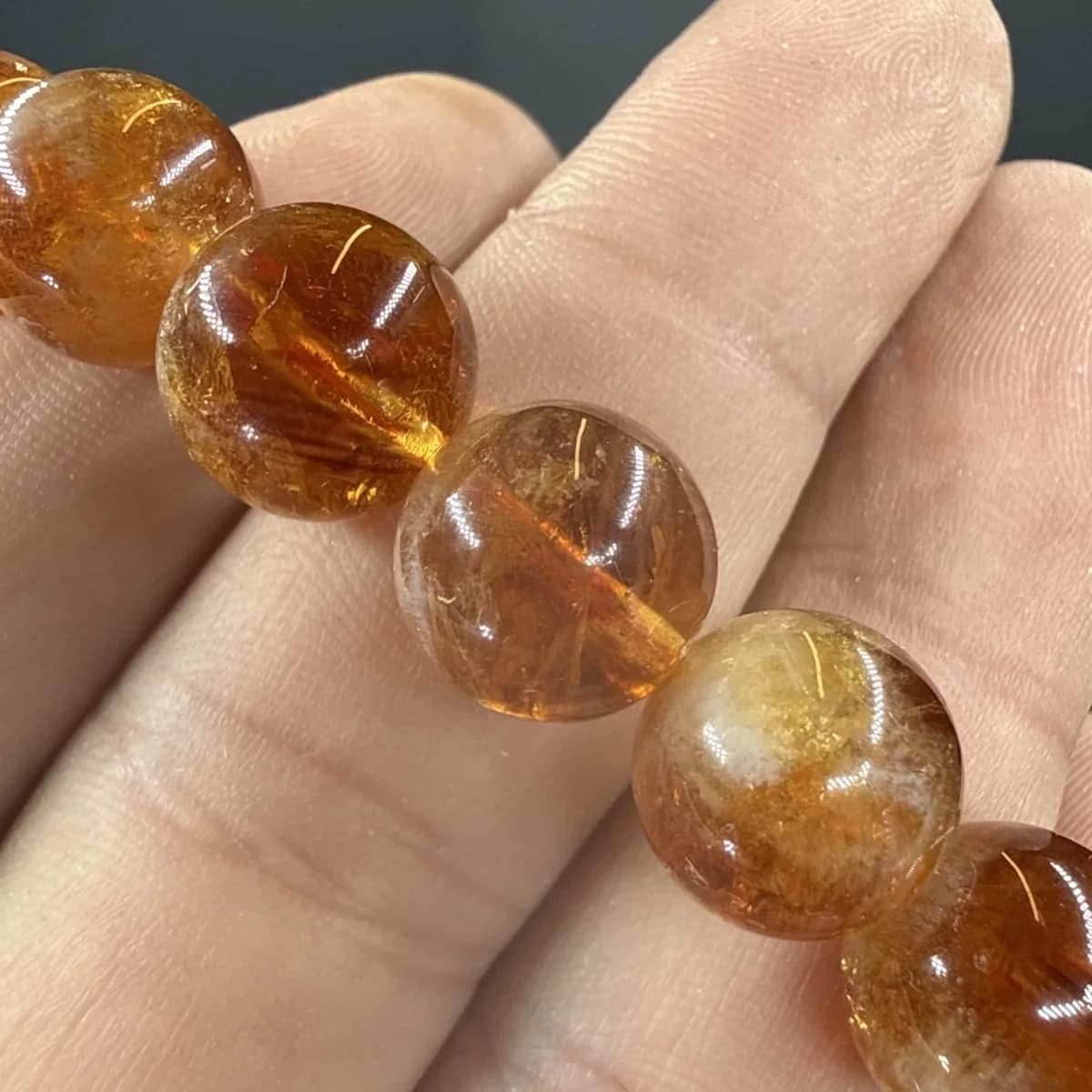 Sitrin Bileklik 12 mm AAA - Orijinal Şifalı Kristal - Görsel 2
