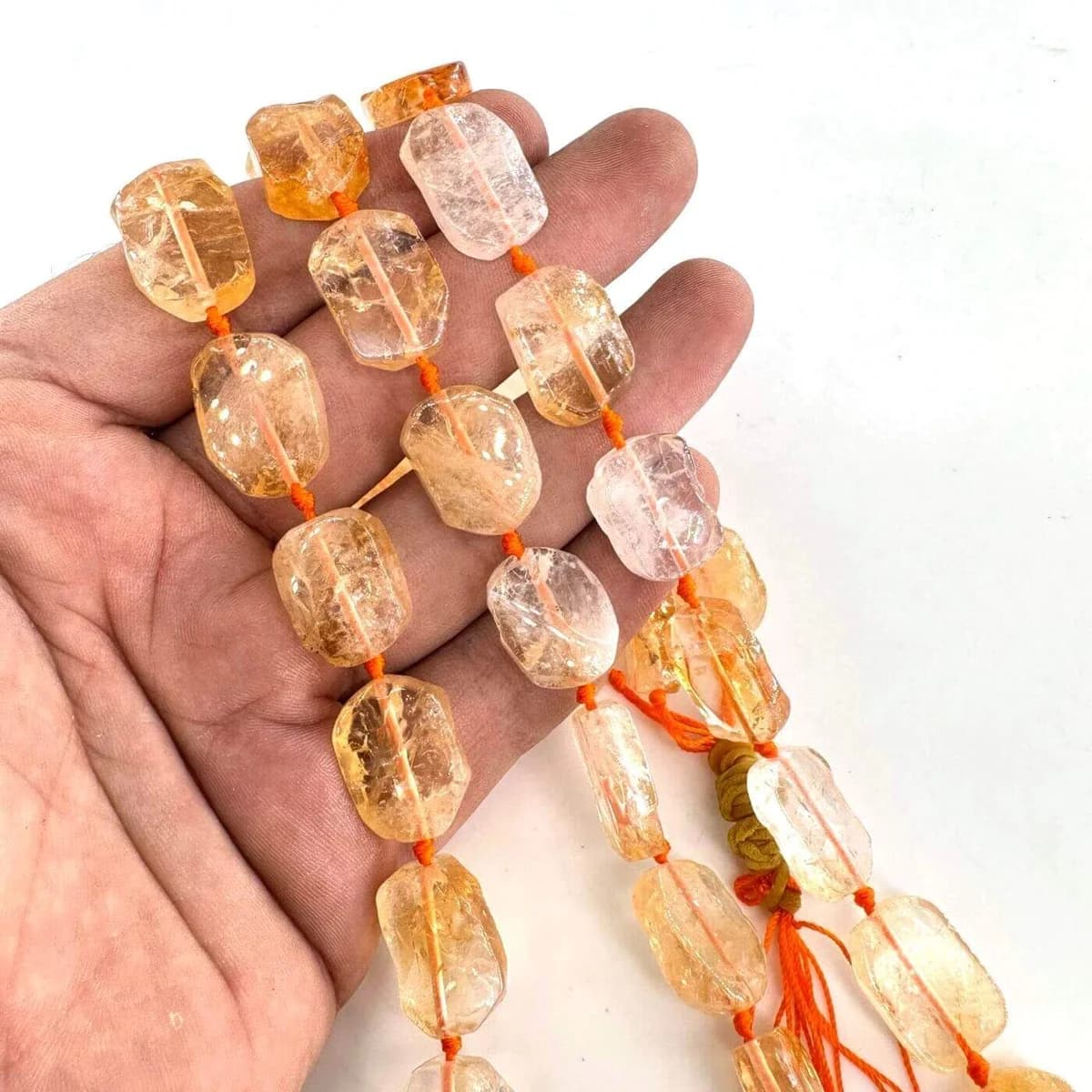 Sitrin Dizi 15x12x5mm - Orijinal Şifalı Kristal - Görsel 1