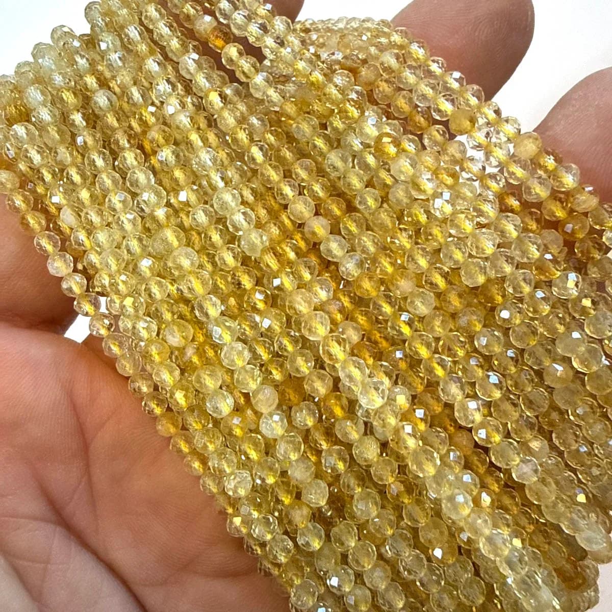 Sitrin Dizi 2 mm - Orijinal Şifalı Kristal - Görsel 1