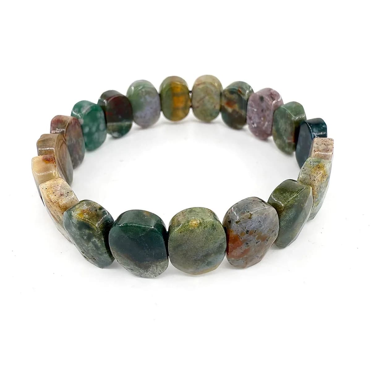 Yosunlu Akik (Moss Agate) Bileklik Rolex - Orijinal Şifalı Kristal - Görsel 1