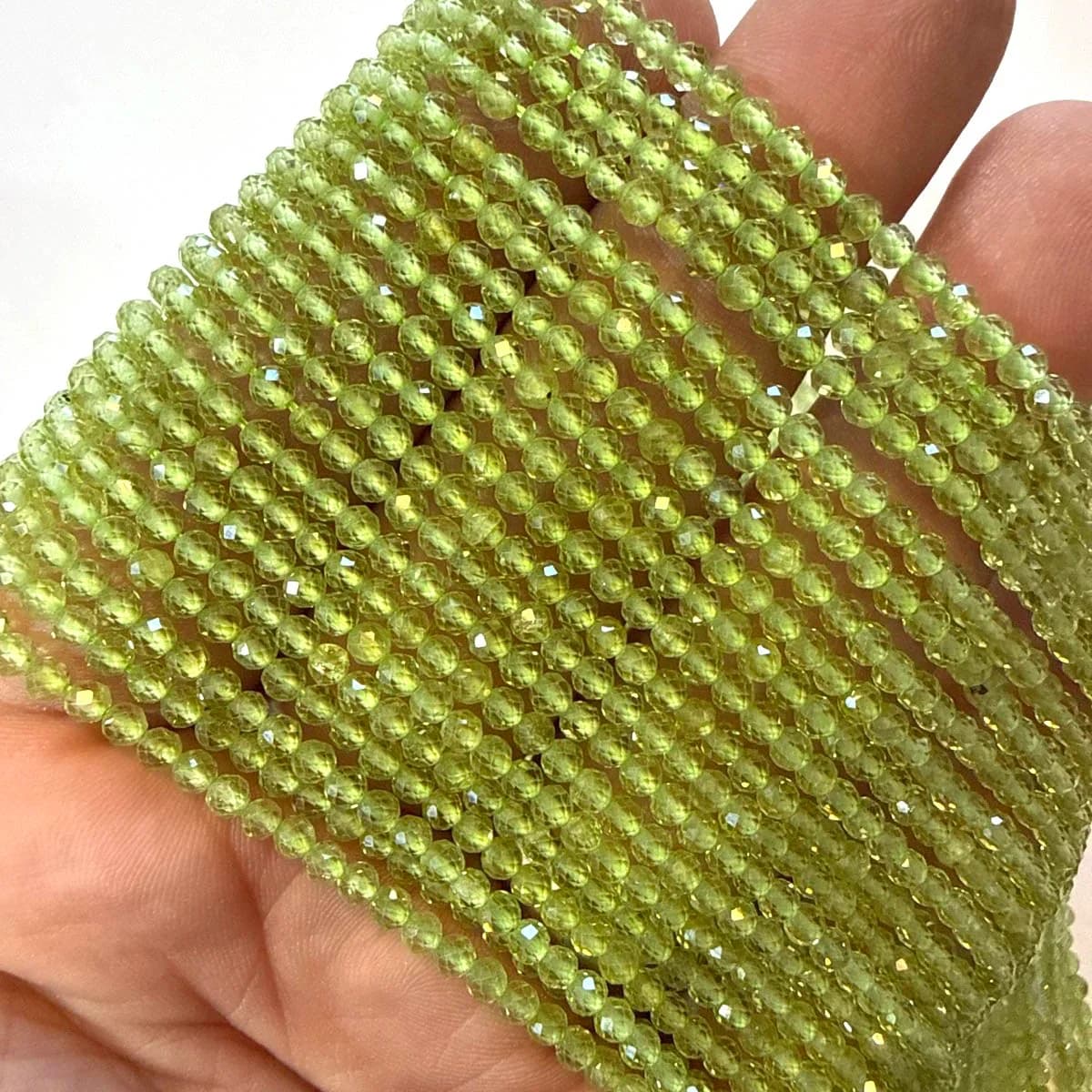Zeberced Dizi Faset 3 mm - Orijinal Şifalı Kristal - Görsel 1