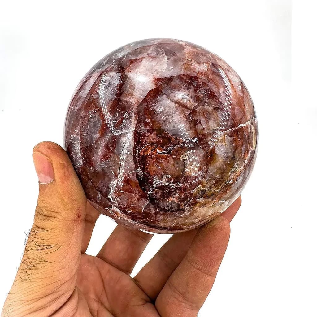 Hematoid Kuvars Küre İncele ve Satın Al Hematoid Kuvars Küre - Orijinal Doğal Taş ve Şifa Kristali Görsel 1