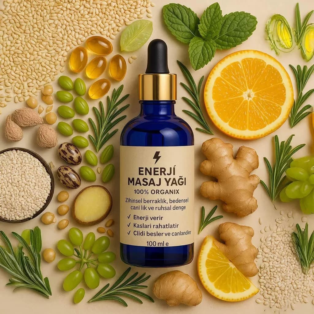 Organik Enerji Masaj Yağı - 100cc İncele ve Satın Al Organik Enerji Masaj Yağı - 100cc - Orijinal Doğal Taş ve Şifa Kristali Görsel 1