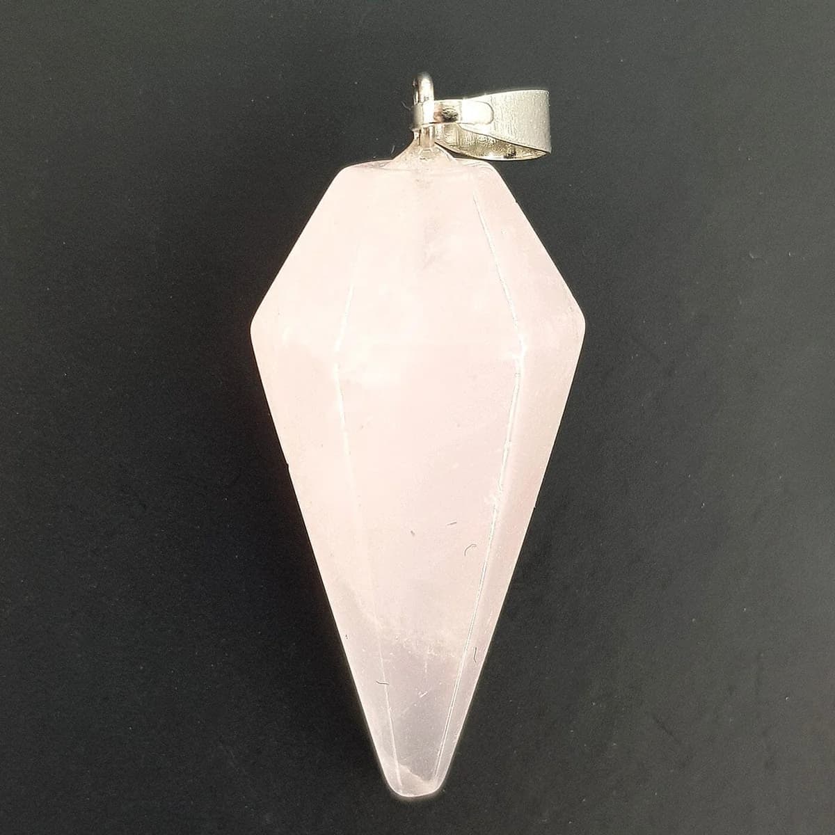 Pembe Kuvars Kolye Ucu / Pandül