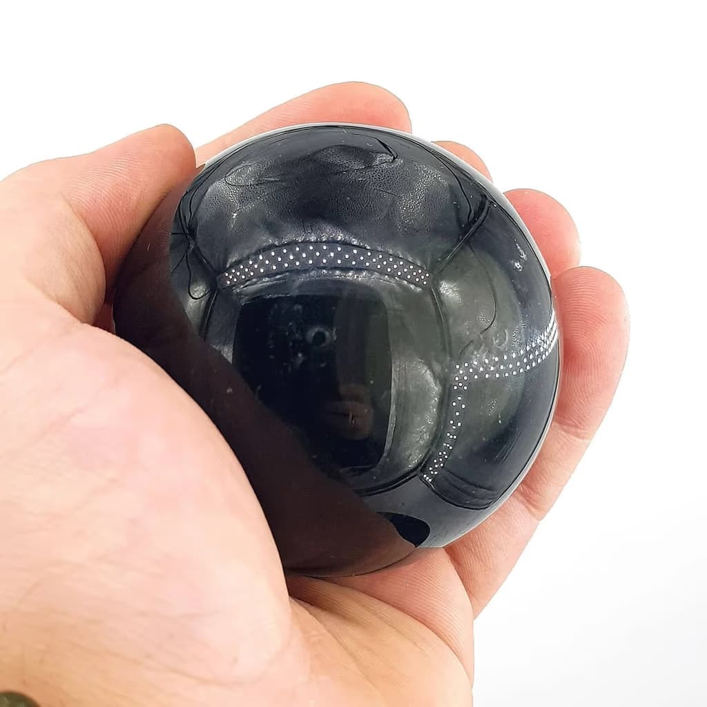 Silver Obsidyen Küre İncele ve Satın Al Silver Obsidyen Küre - Orijinal Doğal Taş ve Şifa Kristali Görsel 1