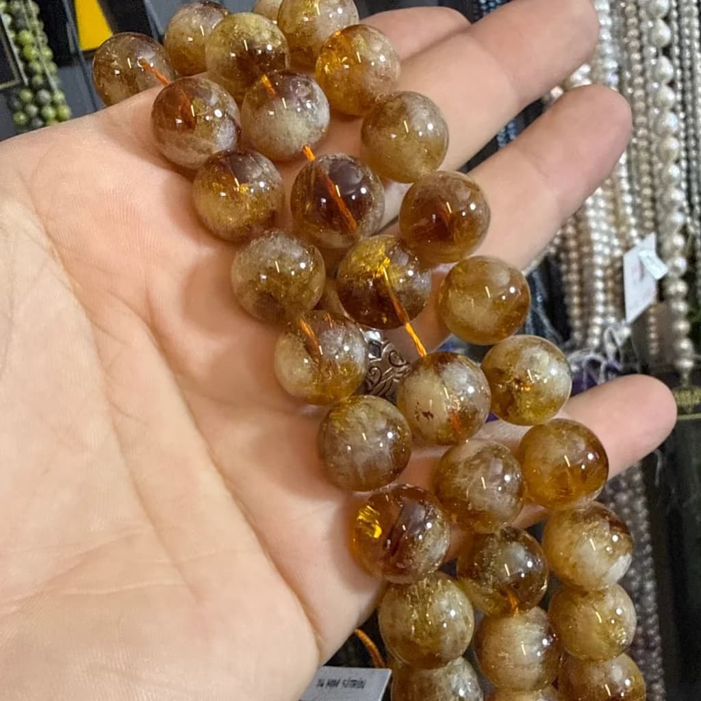 Sitrin Dizi 14 mm İncele ve Satın Al Sitrin Dizi 14 mm - Orijinal Doğal Taş ve Şifa Kristali Görsel 1
