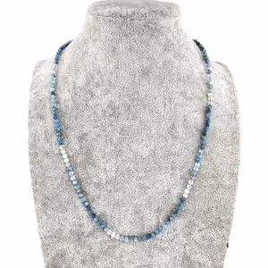 Akuamarin Kolye 3mm Gümüş - Orijinal Şifalı Kristal - Görsel 2