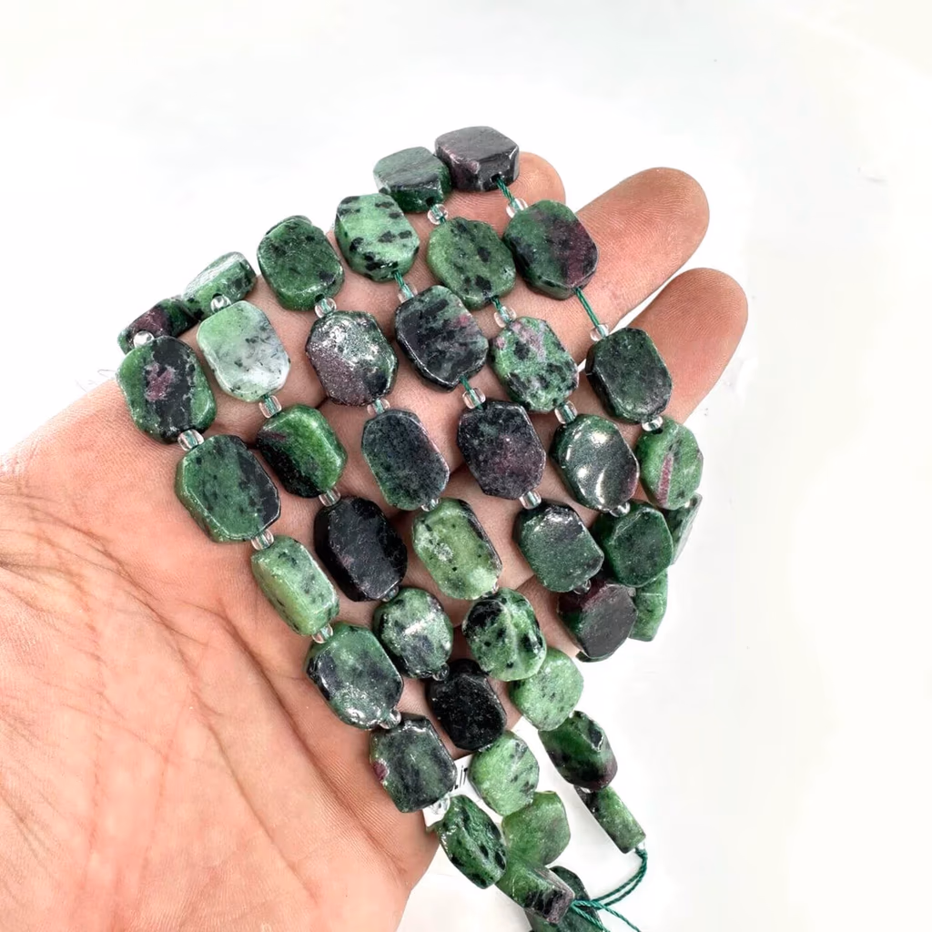 Anyolit Dizi 15x12x5mm - Orijinal Doğal Taş ve Şifa Kristali Görsel 1