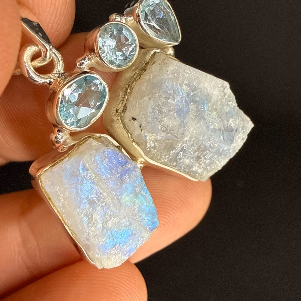 Aytaşı / Topaz Kolye Ucu Gümüş İncele ve Satın Al Aytaşı / Topaz Kolye Ucu Gümüş - Orijinal Doğal Taş ve Şifa Kristali Görsel 1