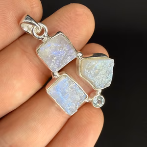 Aytaşı / Topaz Kolye Ucu Gümüş - Orijinal Şifalı Kristal - Görsel 1