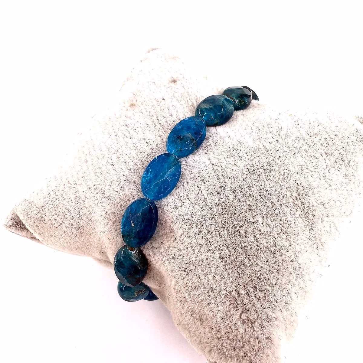 Blue Apatit Bileklik Faset Oval