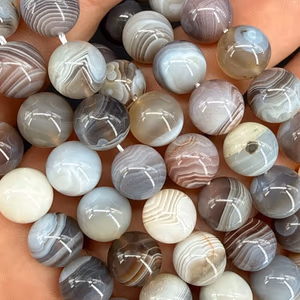 Botswana Akik 10mm - Orijinal Şifalı Kristal - Görsel 1