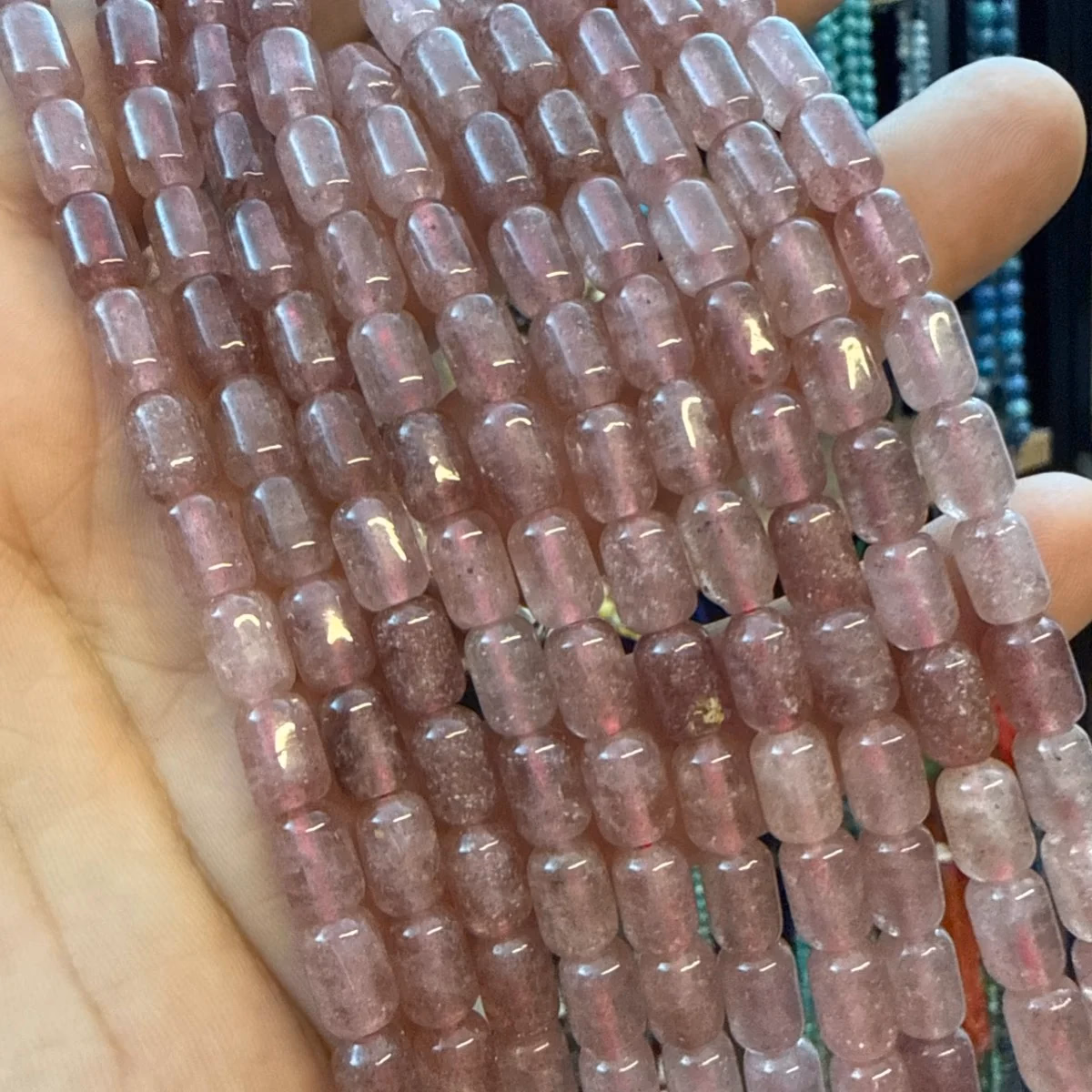 Çilek Kuvars Kapsül Dizi 6x9 mm