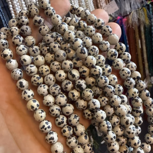 Dalmaçya Jasper 8 mm - Orijinal Şifalı Kristal - Görsel 1