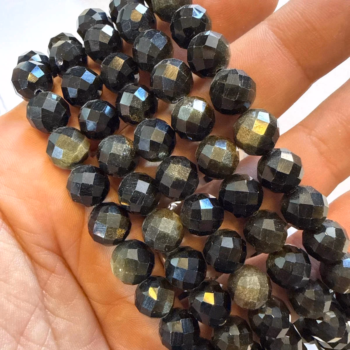 Dizi Obsidiyen Faset 8 mm