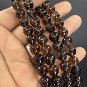 Dumanlı Kuvars Dizi 10 mm - Orijinal Şifalı Kristal - Görsel 1