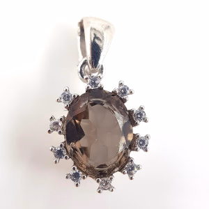 Dumanlı Kuvars Kolye Ucu - Orijinal Şifalı Kristal - Görsel 1