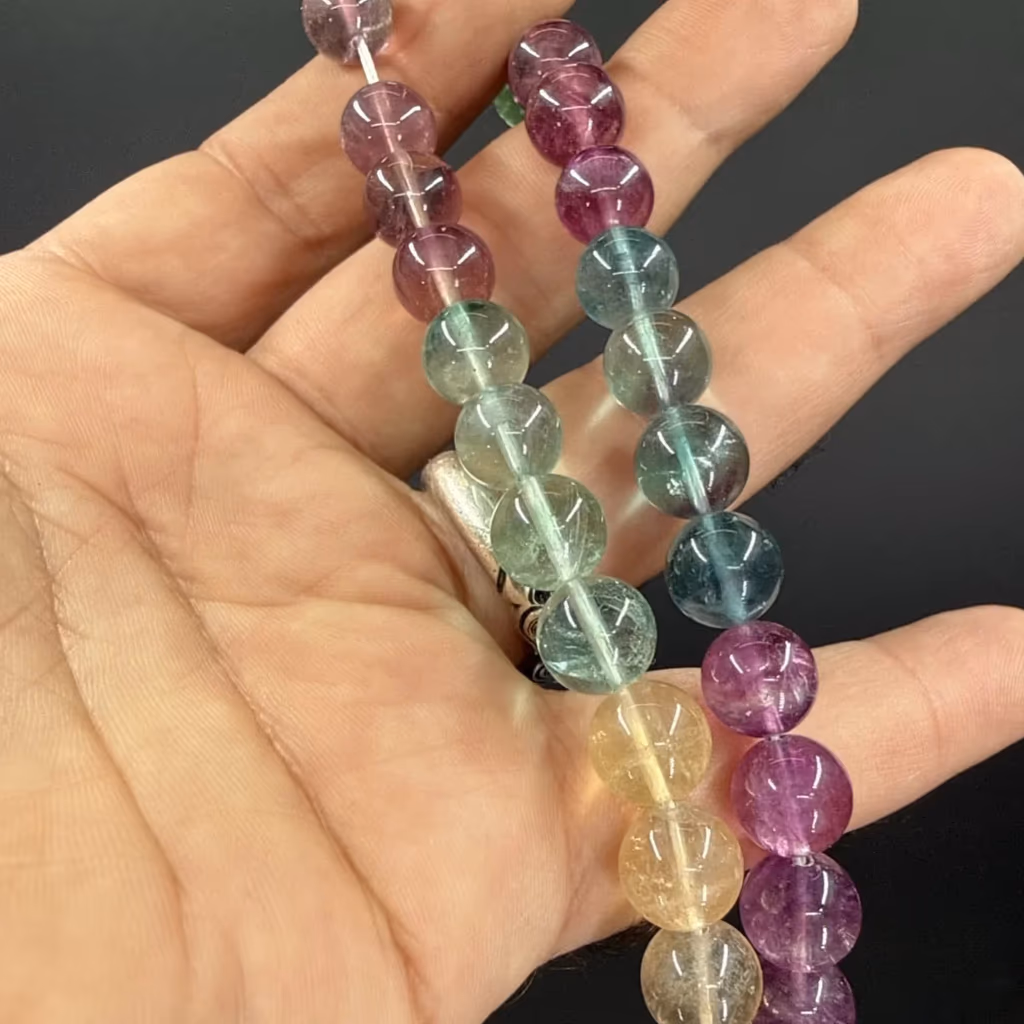 Florit Multıcolor Dizi 10 mm - Orijinal Doğal Taş ve Şifa Kristali Görsel 1