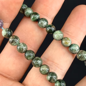 Fuksit Dizi 6mm AAA - Orijinal Şifalı Kristal - Görsel 1