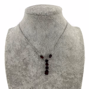 Garnet Almandin Kolye (Gümüş) - Orijinal Şifalı Kristal - Görsel 2