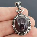 Garnet (Lal) Kolye Ucu (Gümüş) Orijinal Kristal Detay Görseli 2