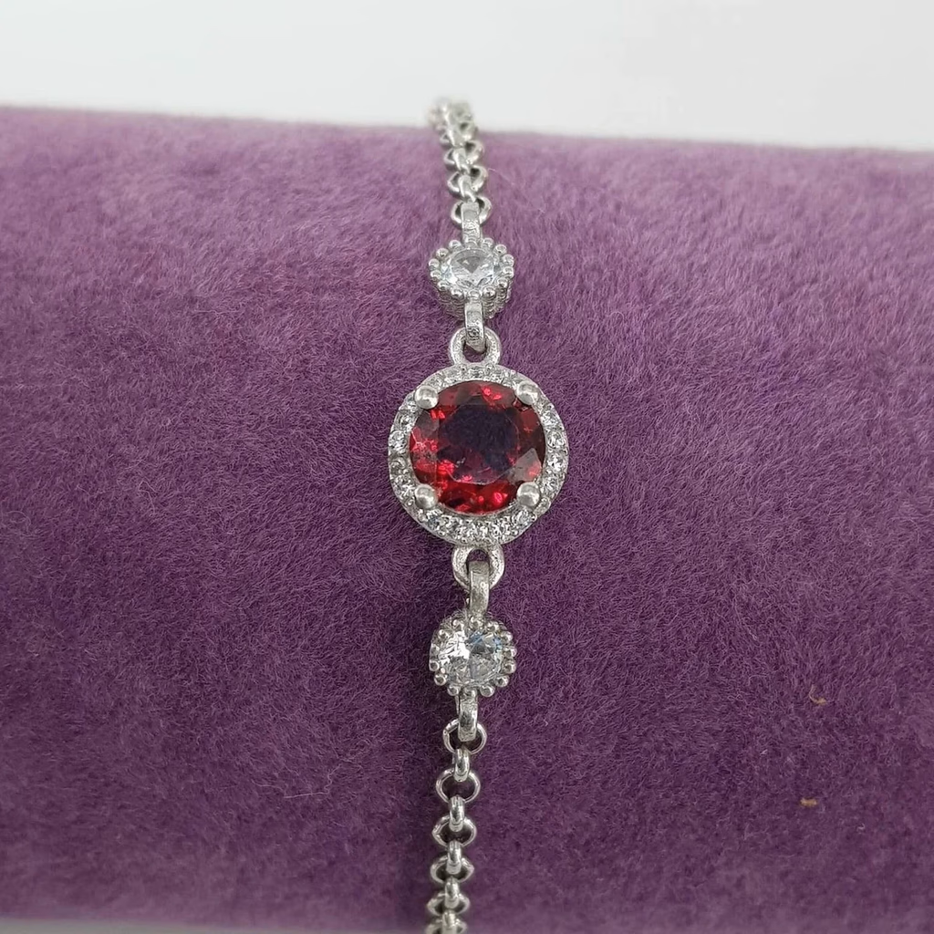 Garnet (Lal) Künye (Gümüş) İncele ve Satın Al Garnet (Lal) Künye (Gümüş) - Orijinal Doğal Taş ve Şifa Kristali Görsel 1