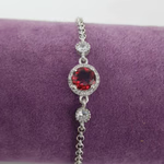 Garnet (Lal) Künye (Gümüş) Orijinal Kristal Detay Görseli 1