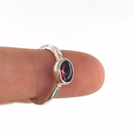 Garnet (Lal) Yüzük (Gümüş) Orijinal Kristal Detay Görseli 2