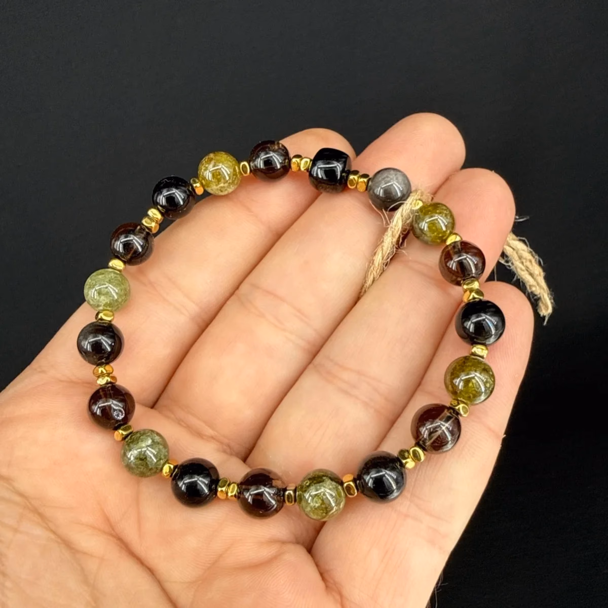 Garnet / Obsidiyen / Dumanlı Kuvars Bileklik 8 mm