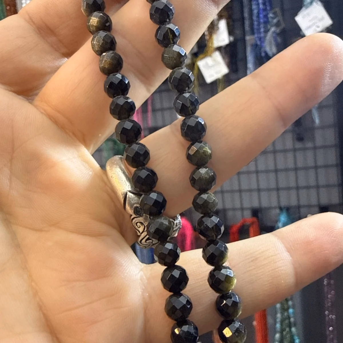 Gold Obsidiyen Faset Dizi 6 mm