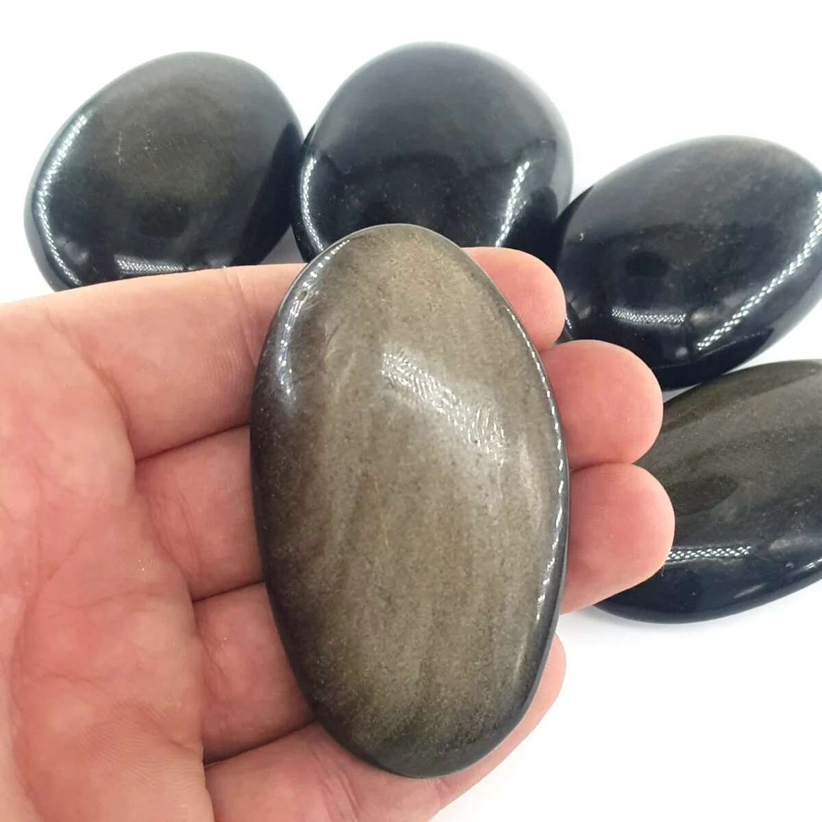 Gold Obsidyen Spa Taşı - Orijinal Şifalı Kristal - Görsel 2