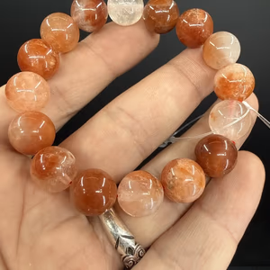 Hematoid Kuvars Bileklik 12mm - Orijinal Şifalı Kristal - Görsel 1