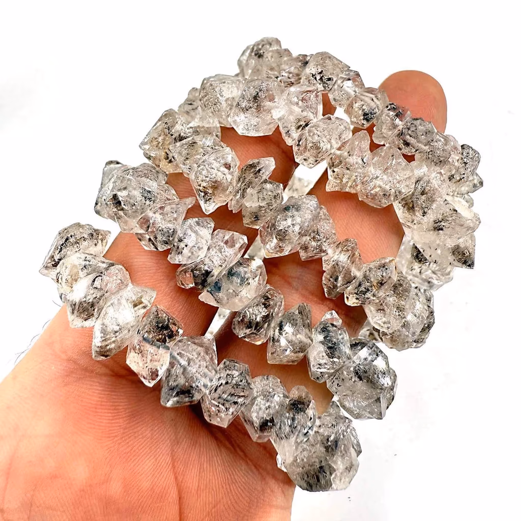 Herkimer Bileklik A+ - Orijinal Doğal Taş ve Şifa Kristali Görsel 1