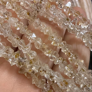 Herkimer Elmas Dizi Gold AAA - Orijinal Şifalı Kristal - Görsel 2
