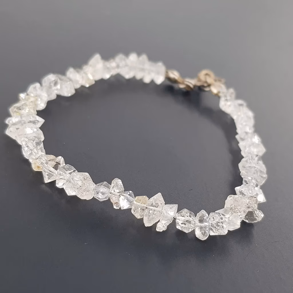 Herkimer Kuvars Çift Uçlu Doğal (Gümüş) - Orijinal Doğal Taş ve Şifa Kristali Görsel 1