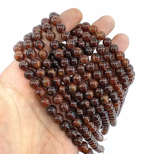 Hessonite Garnet Dizi 8 mm