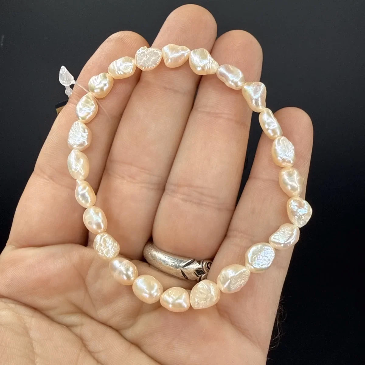 İnci Bileklik 6x8 mm