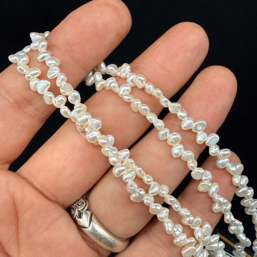 İnci Dizi 3 mm Damla - Orijinal Doğal Taş ve Şifa Kristali Görsel 1