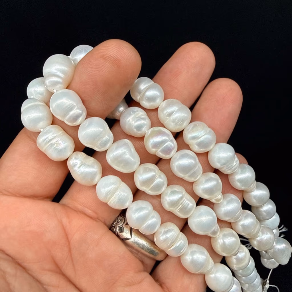 İnci Dizi 8x12mm - Orijinal Doğal Taş ve Şifa Kristali Görsel 1