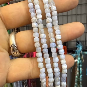 Kalsedon Küp Dizi 5mm - Orijinal Şifalı Kristal - Görsel 1